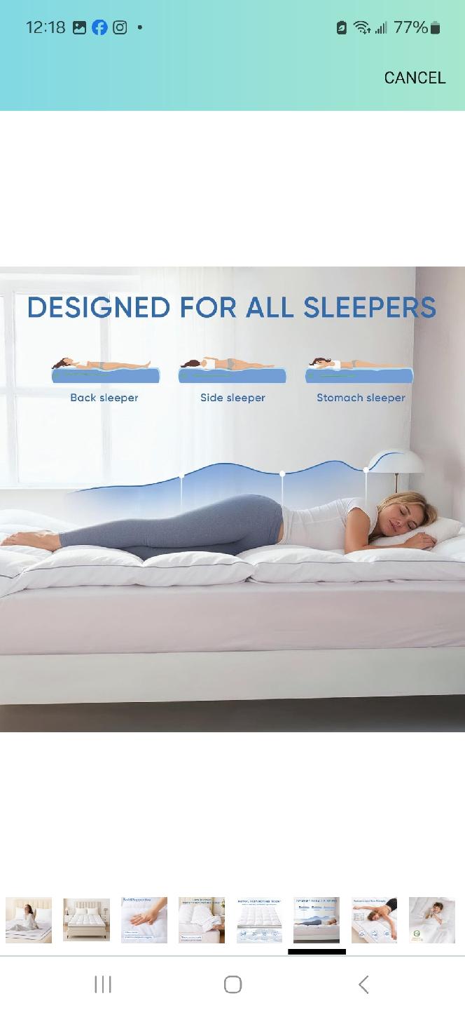 Memory Foam Mattress Topper - Machine Washable - photo 5