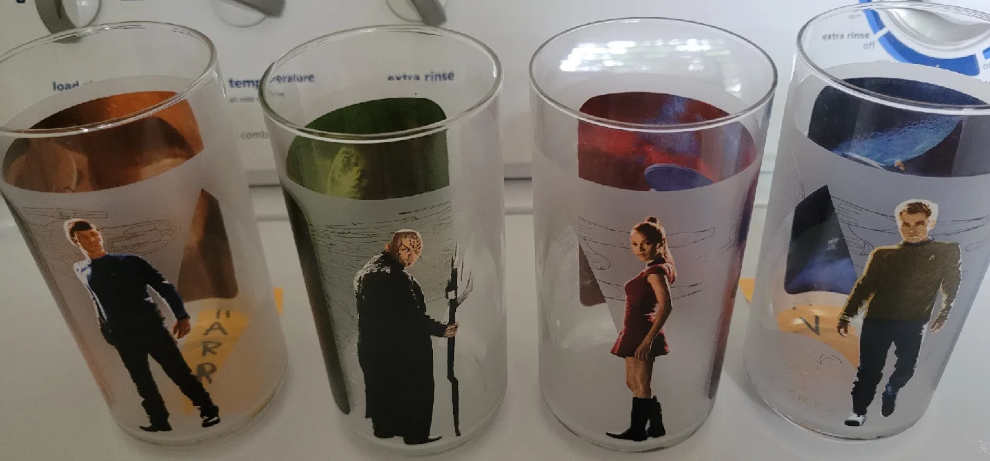 Set of 4 Star Trek glasses thumbnail