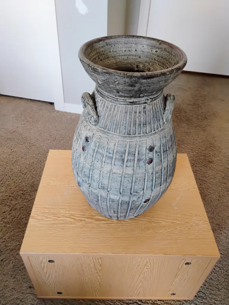 Decorative Grey Ceramic Vase