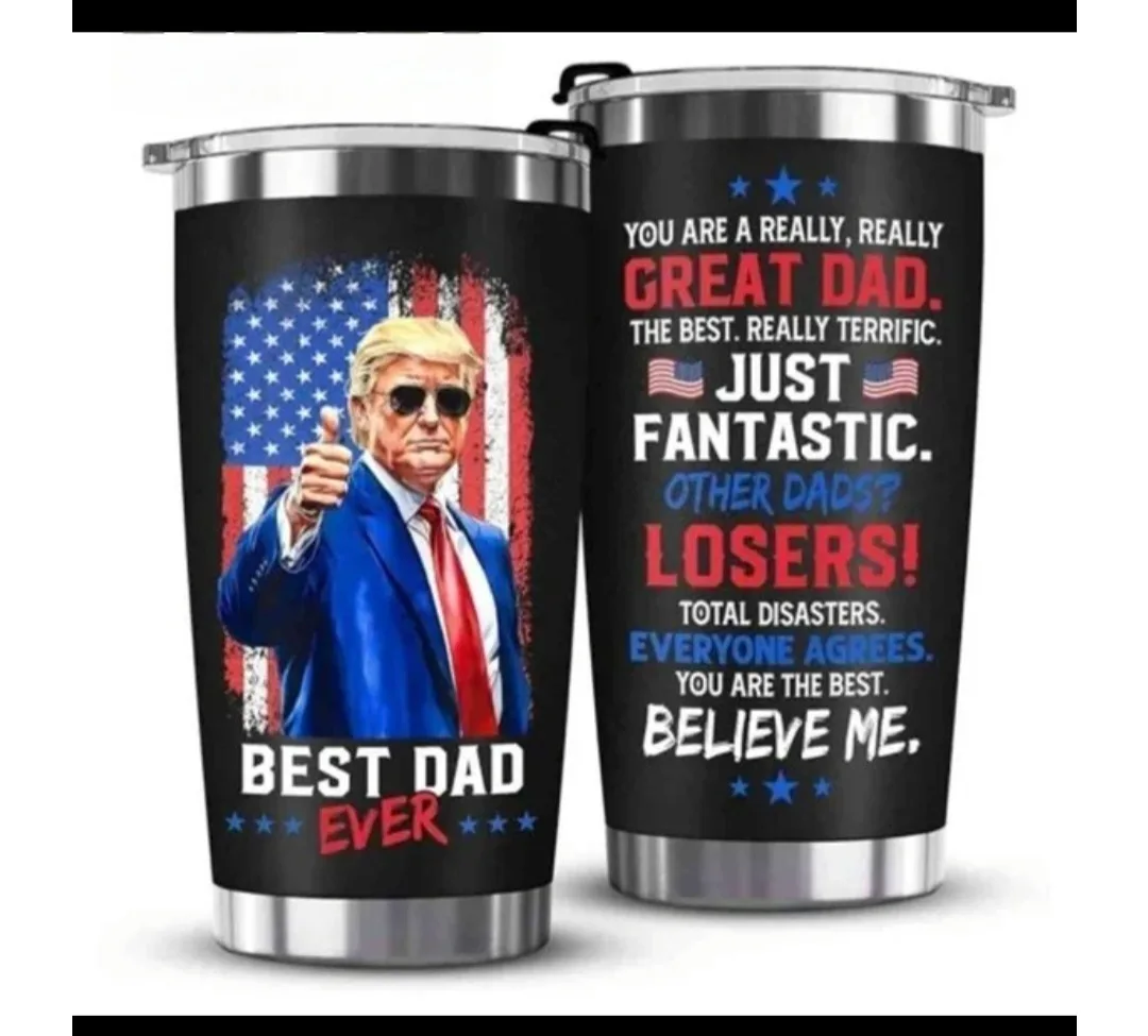 New Trump Theme Father Gift 20oz Travel Mug Tumbler thumbnail