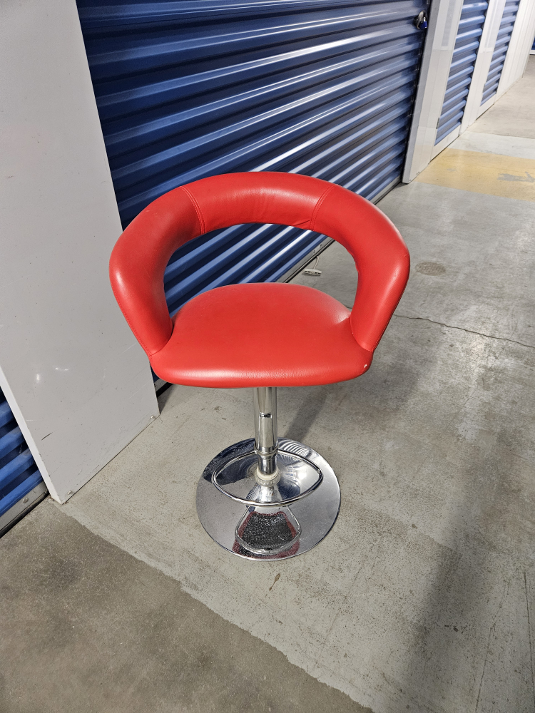 Red Swivel Bar Stool