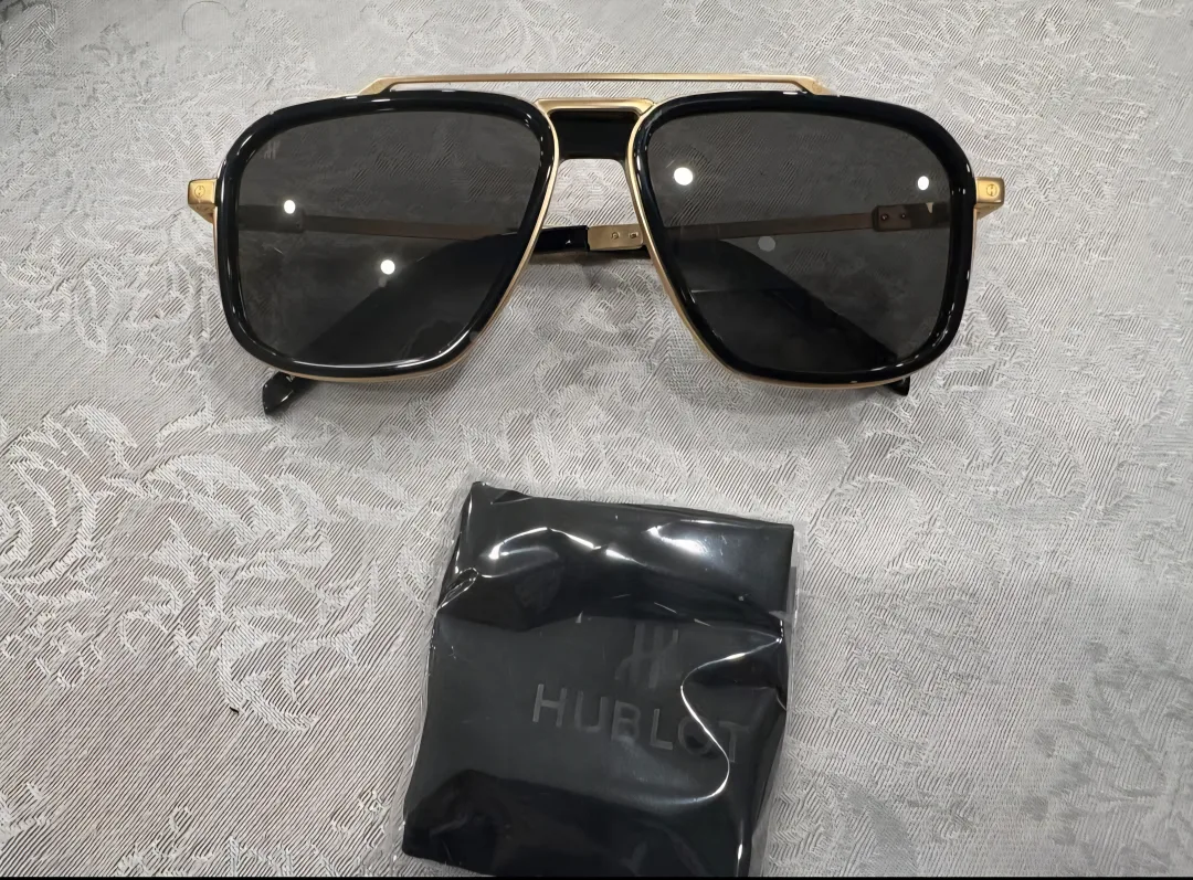 Hublot Black & Gold Sunglasses with Box image indicator(2)