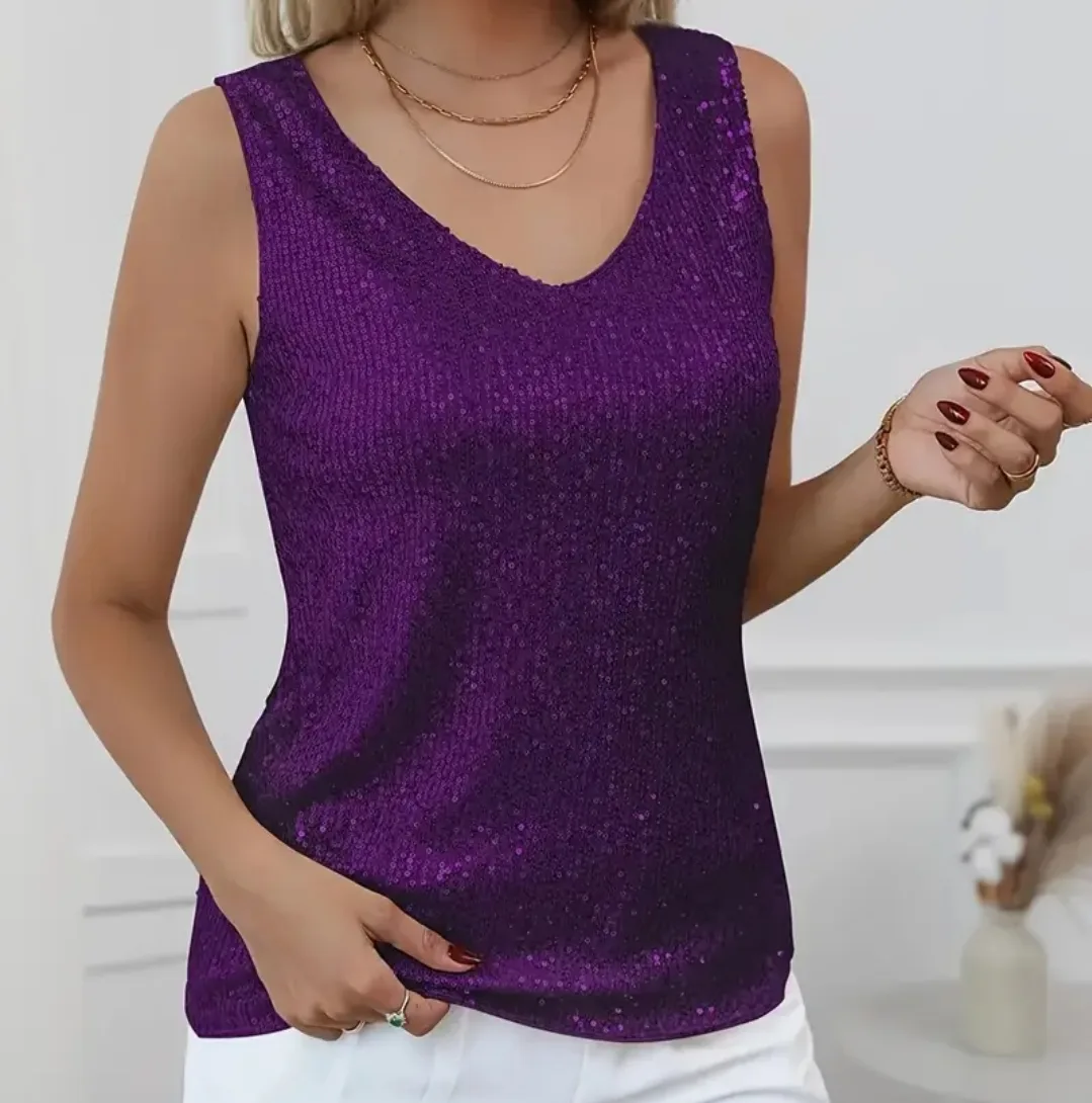 Brand New Purple Sequin Top image indicator(3)