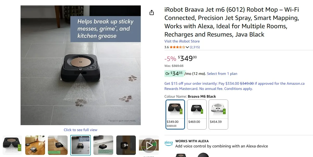 Brand New iRobot Braava Jet m6 Mop For Sale image indicator(9)