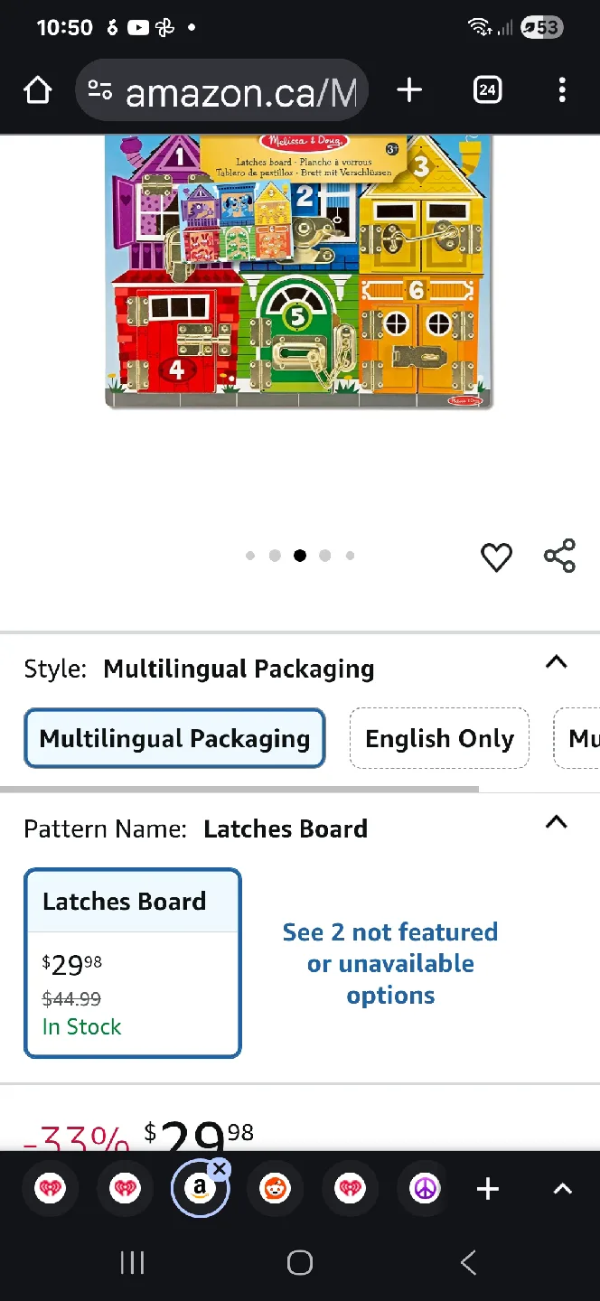 Melissa & Doug Latches Board & Spice Box Farm Families Puzzle image indicator(2)