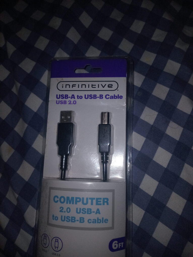 Infinitive USB-A to USB-B Cable - 6ft - New