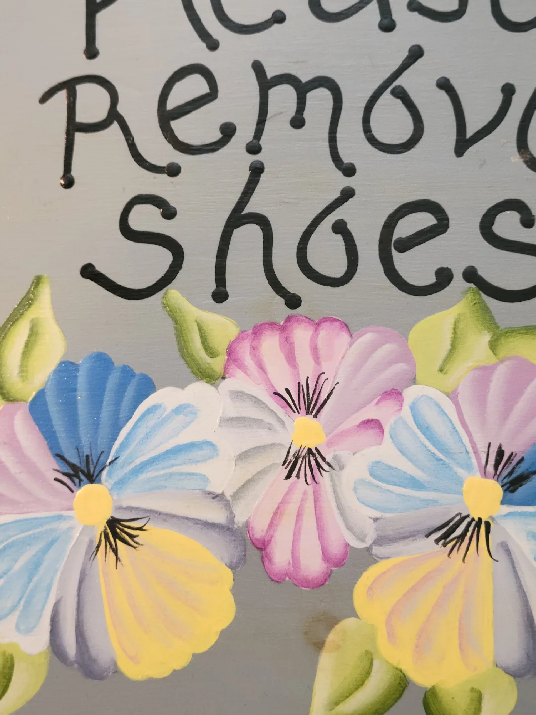 Hand-painted "Please Remove Shoes" Sign.art.pictures image indicator(2)