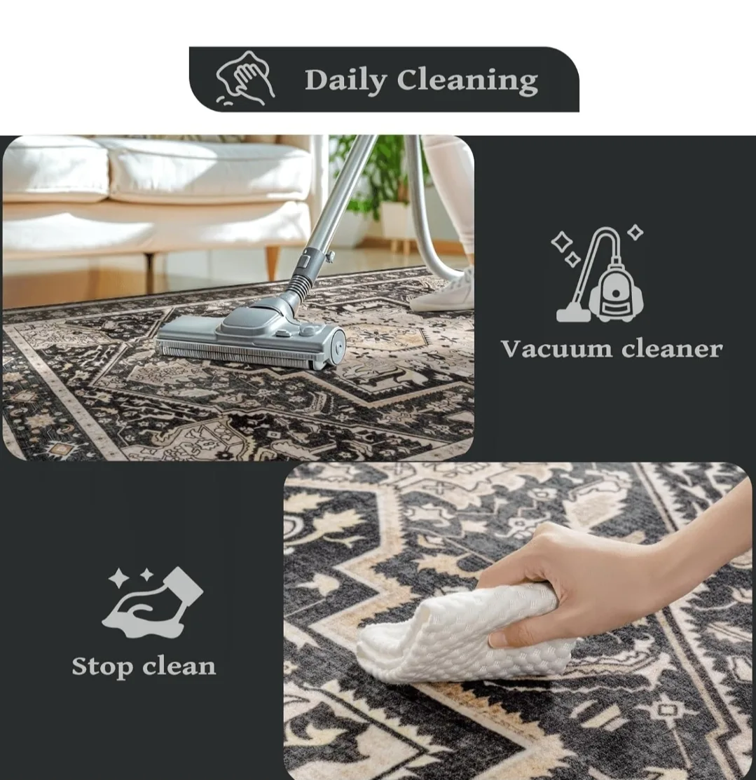 New - Area Rug Non Slip Washable 8x10ft image indicator(6)