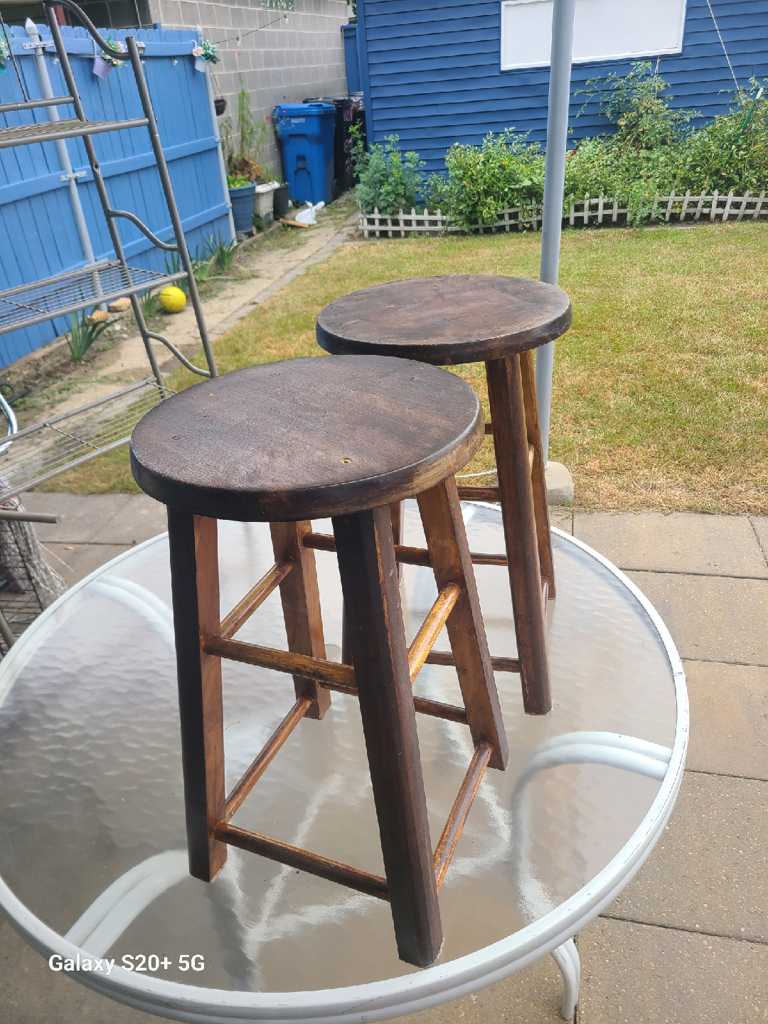Set of 2 Wooden Bar Stools - photo 3