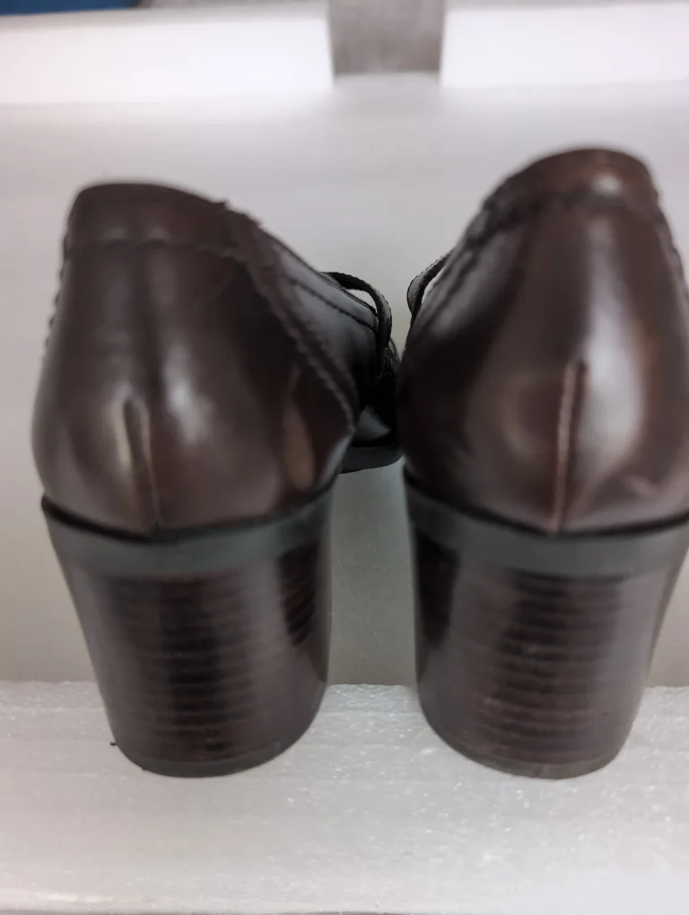 Aldo Brown Leather Mary Jane Heels image indicator(3)