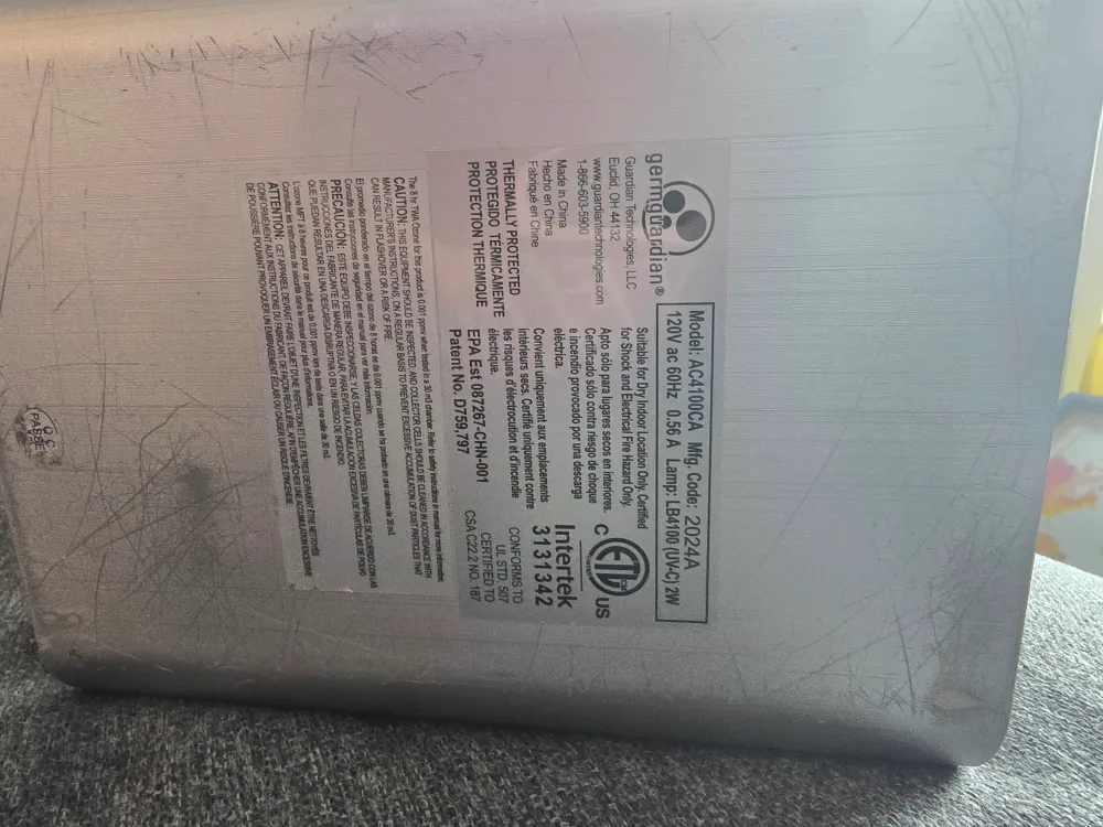 GermGuardian AC4100CA Air Purifier image indicator(5)