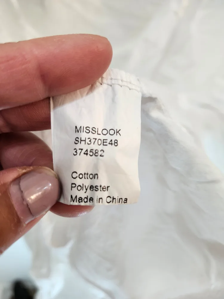 Misslook White Cami Top - XXL thumbnail