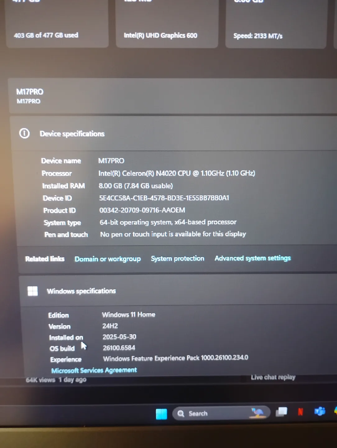 SGIN 17.3" Laptop, 8GB RAM, 512GB SSD image indicator(2)