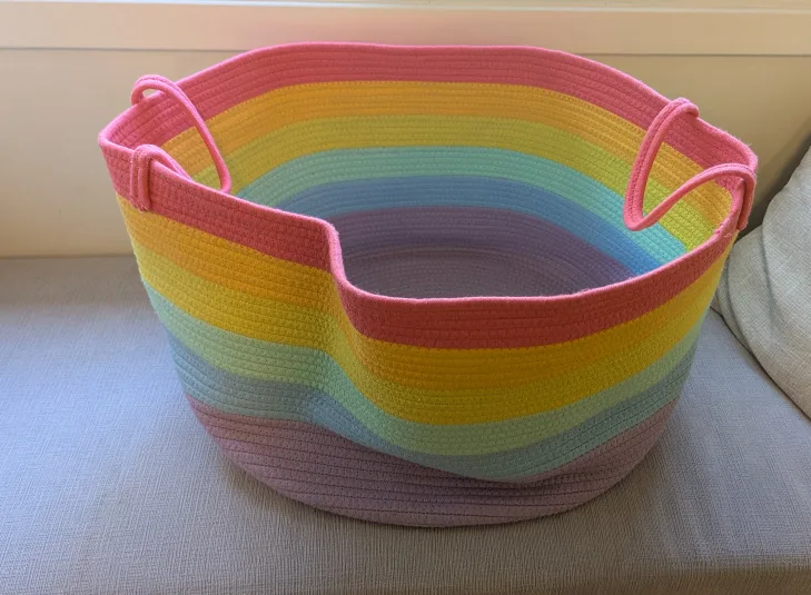 Rainbow Cotton Rope Basket thumbnail