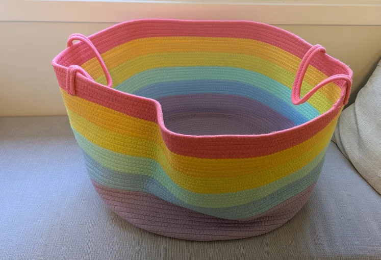 Rainbow Cotton Rope Basket image indicator(2)