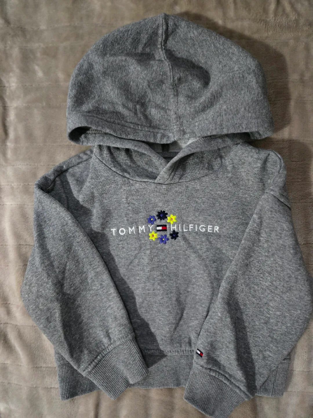 Tommy Hilfiger Grey Floral Hoodie thumbnail