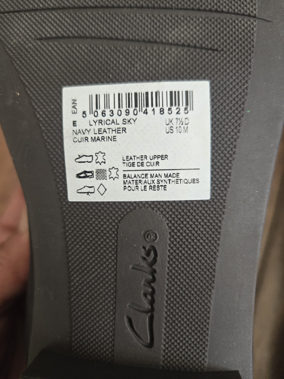 Clarks Lyrical Sky Navy Leather Flats - Size 10 - photo 2