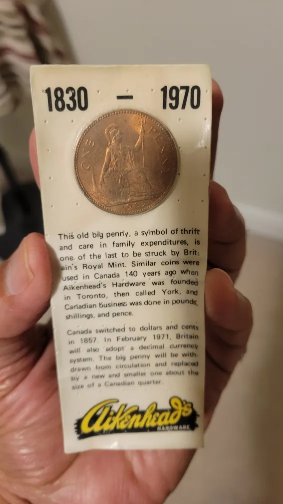 Aikenhead's Hardware 1830-1970 One Penny image indicator(3)