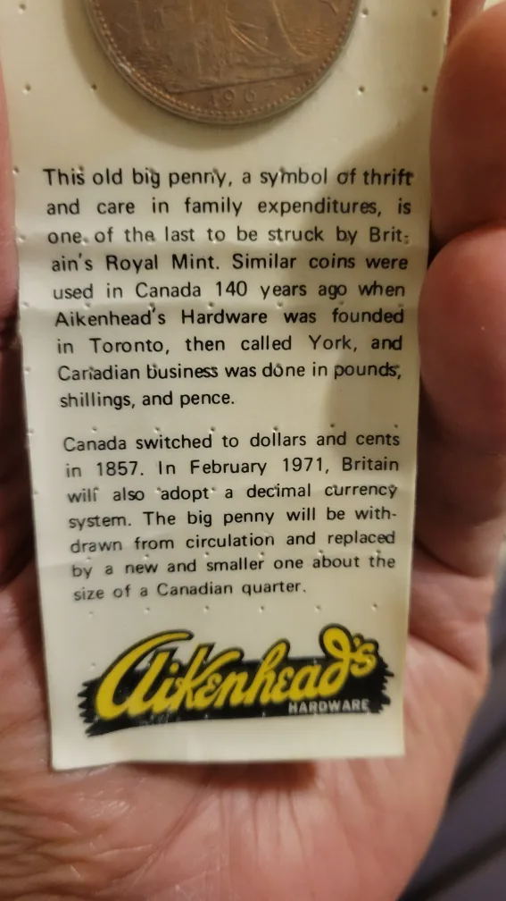 Aikenhead's Hardware 1830-1970 One Penny image indicator(5)