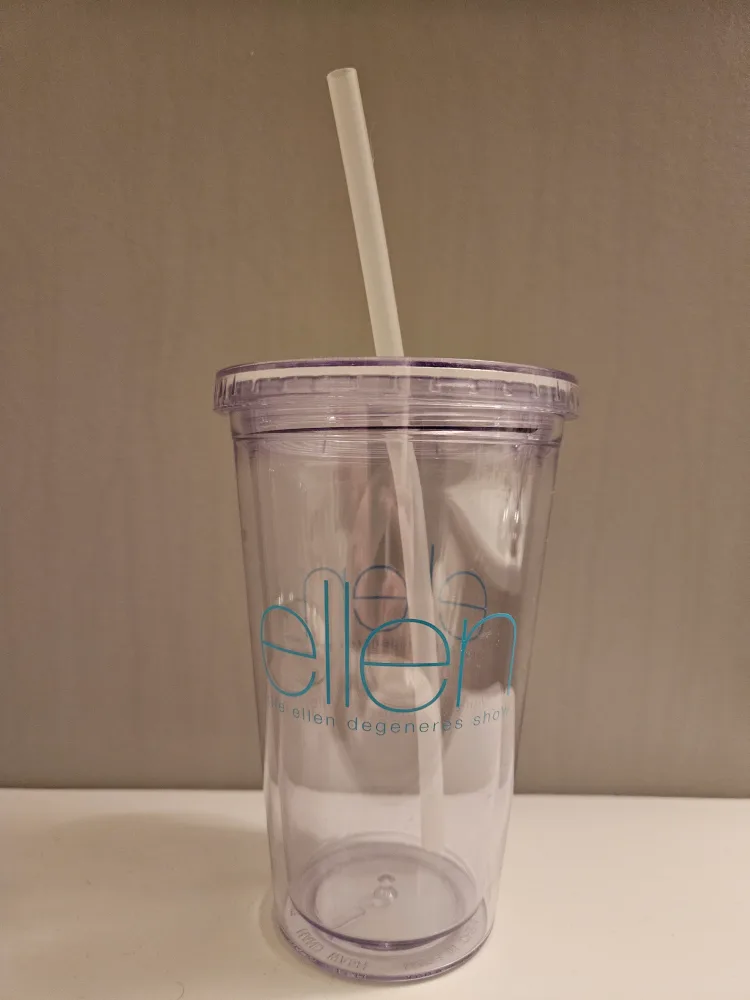 Ellen Degeneres Show Tumbler with Reusable Straw MINT NEW thumbnail