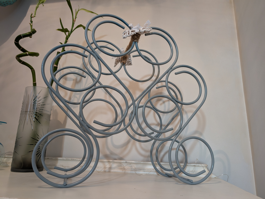 Grey Metal Wine Rack - photo 2