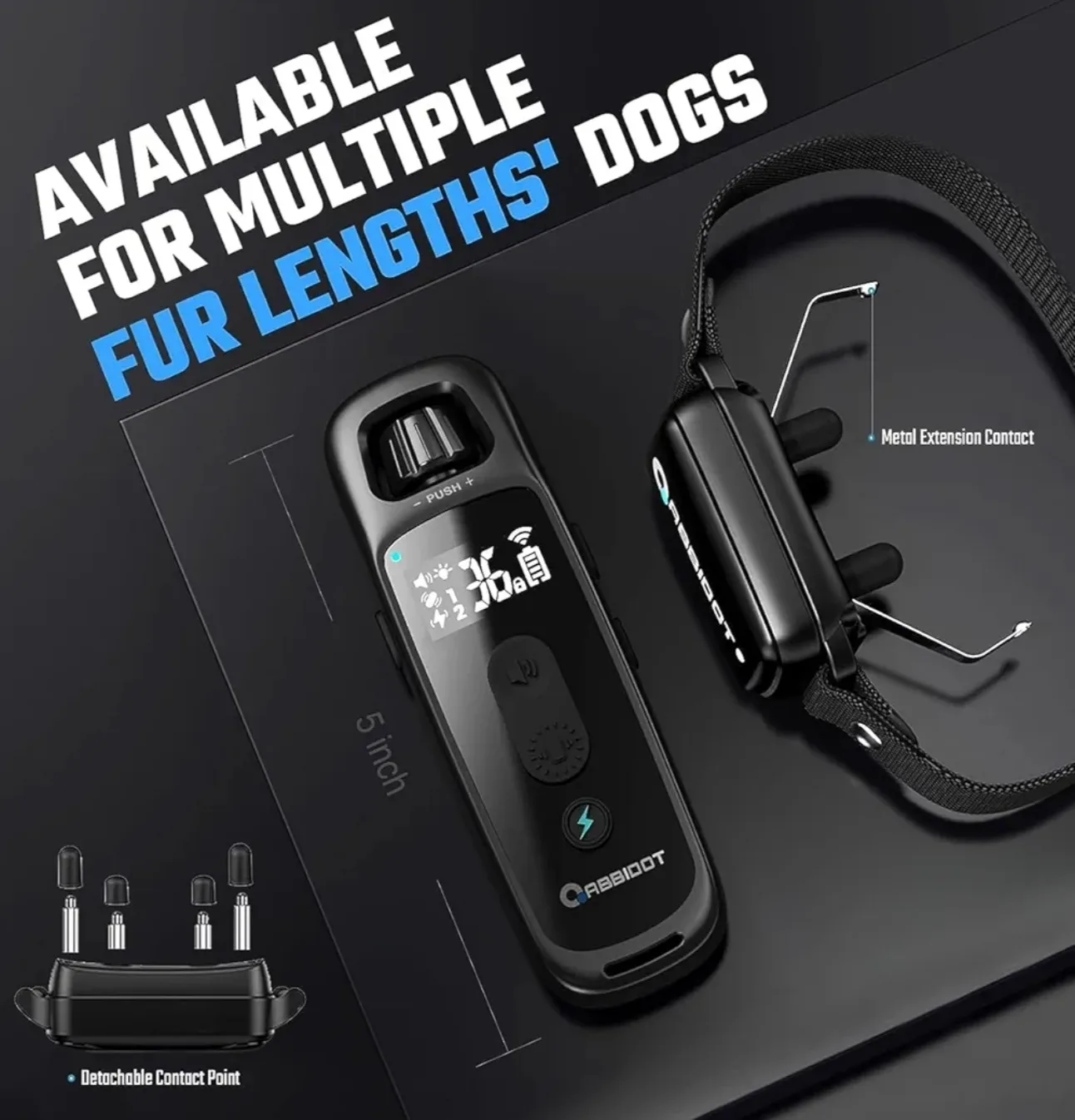 New. Abbidot E-Collar for Dogs 15-120 lbs image indicator(6)