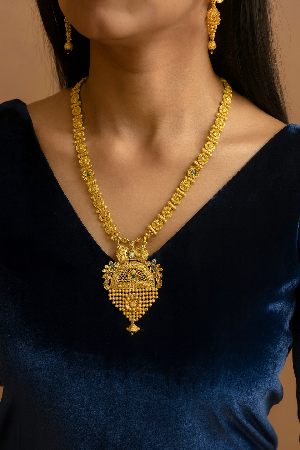 Gold Necklace & Earring Set - photo 2