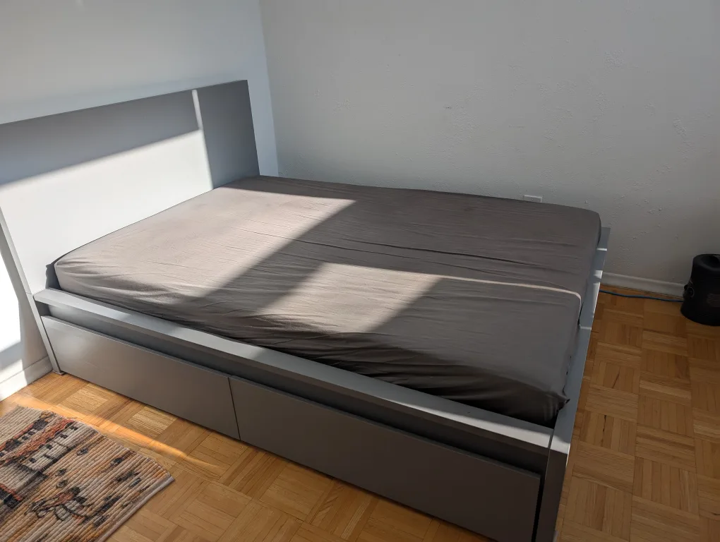 MALM double bed frame + mattress image indicator(2)