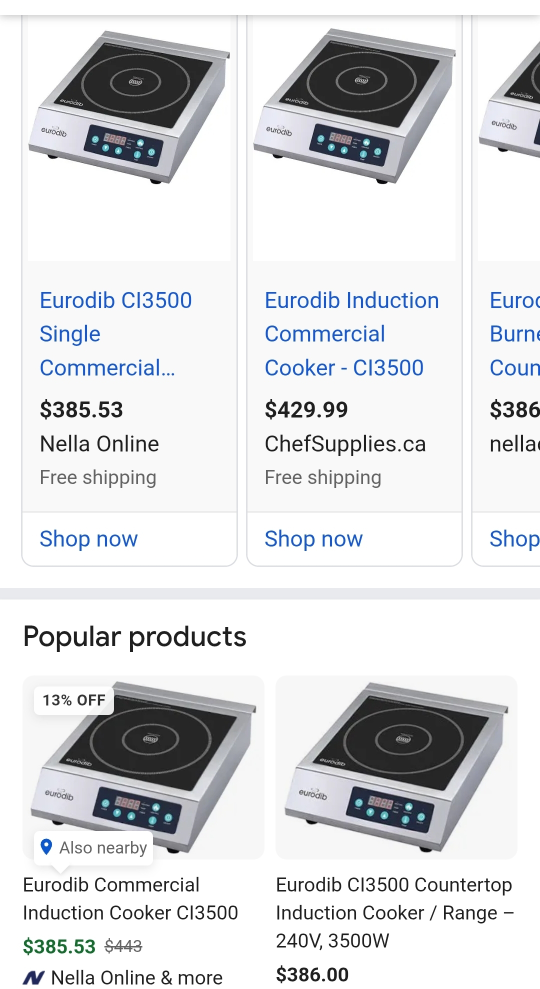 Eurodib CI3500 Commercial Induction Cooker - New in Box! - photo 2
