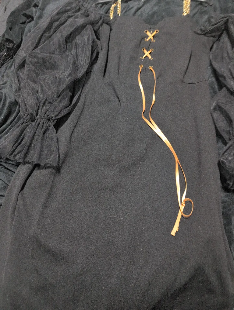 Black Dress with Lace-up Detail thumbnail