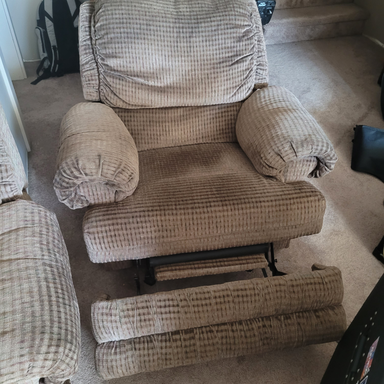 Brown Reclining Sofa and Chair Set - photo 4