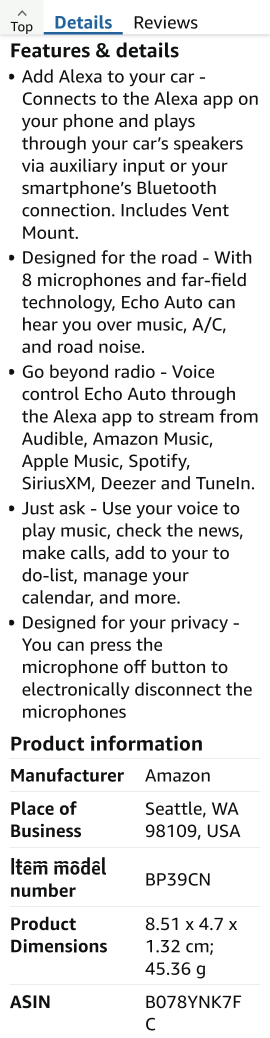 Amazon Echo Auto - Add Alexa to your car NEW - photo 2