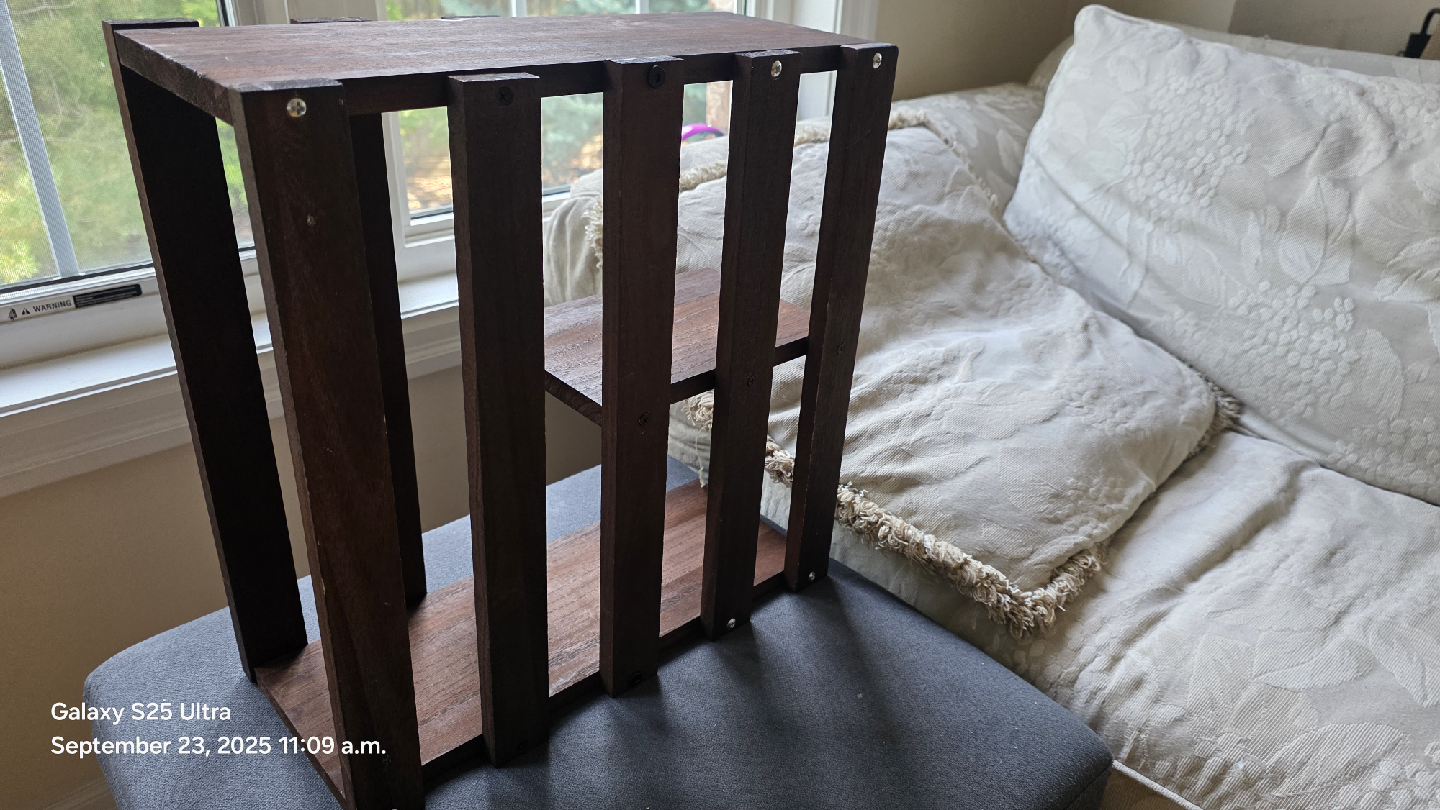 Dark Wood wall/ corner storage rack - photo 3