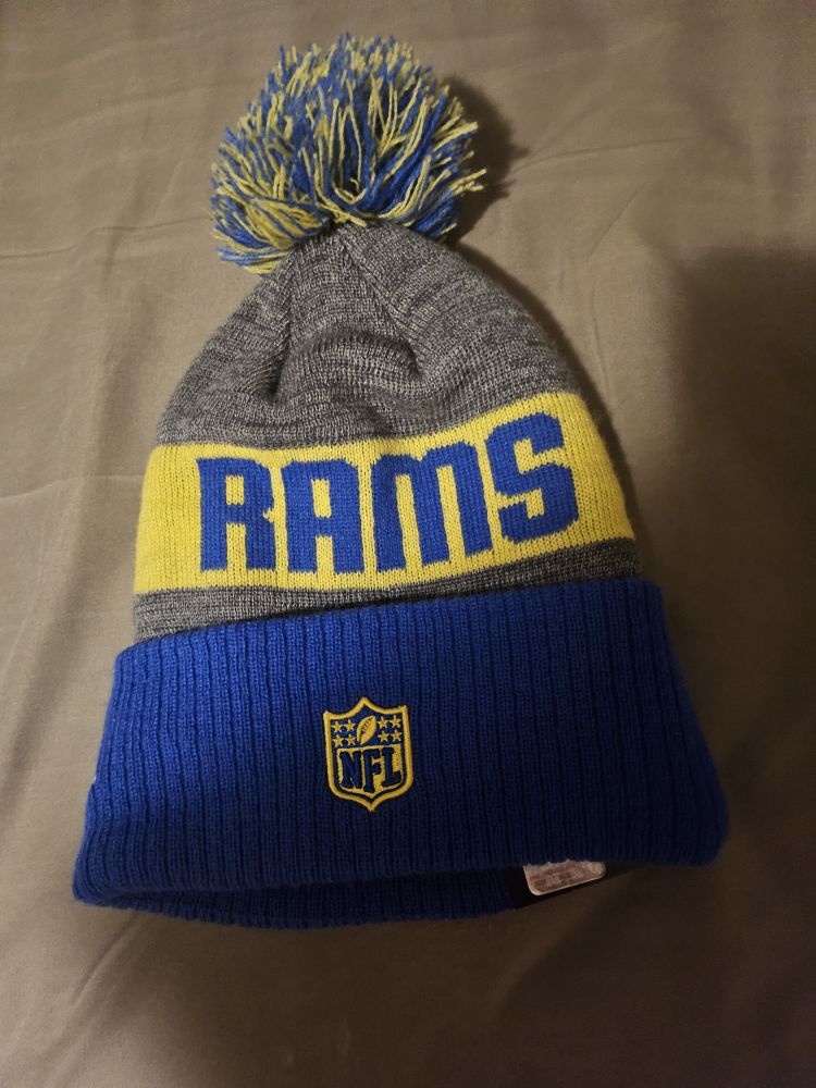 LA Rams winter knitted hat NFL football - photo 2