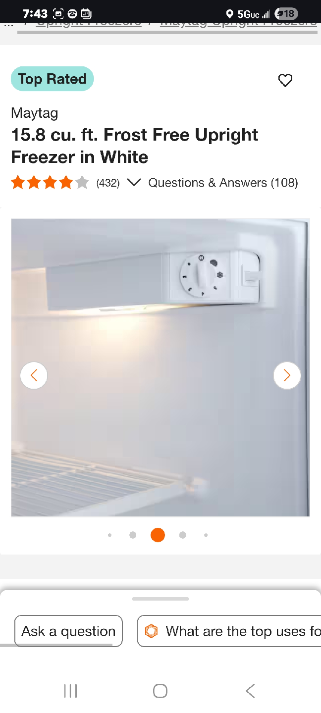 MAYTAG FREEZER EXCELLENT CONDITION AND VERY CLEAN - photo 2