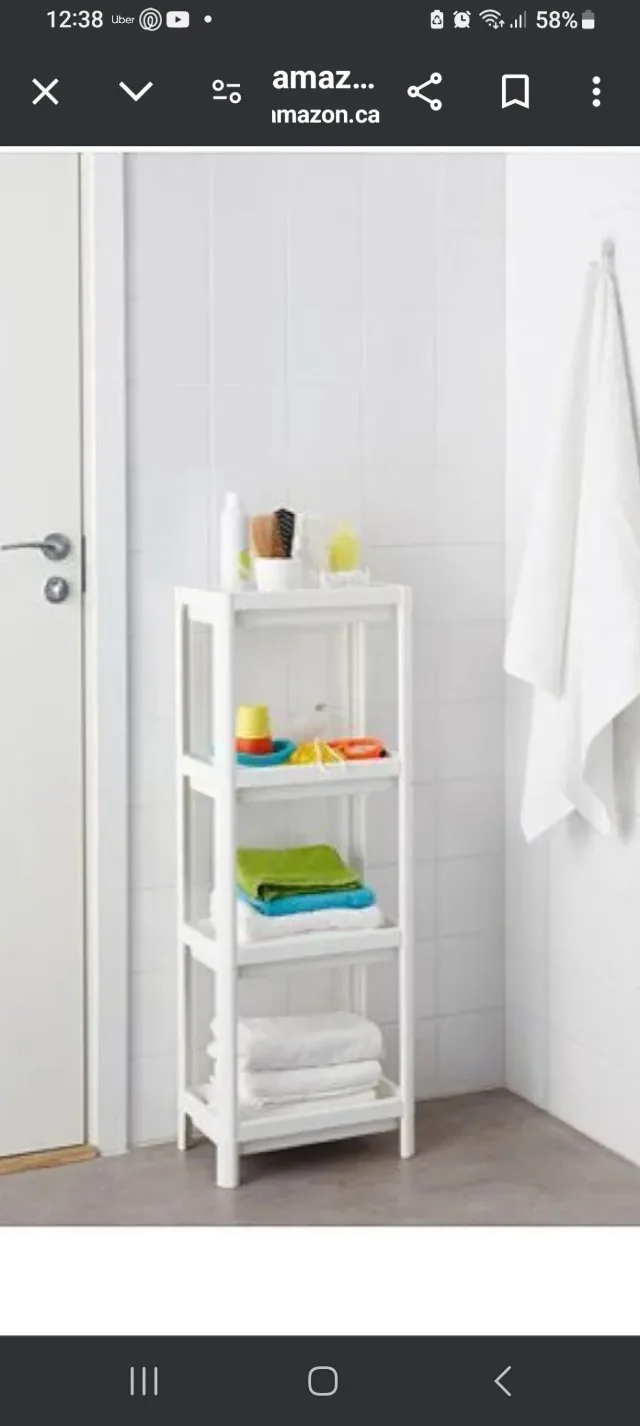 4-Tier White Plastic Shelf Unit image indicator(2)