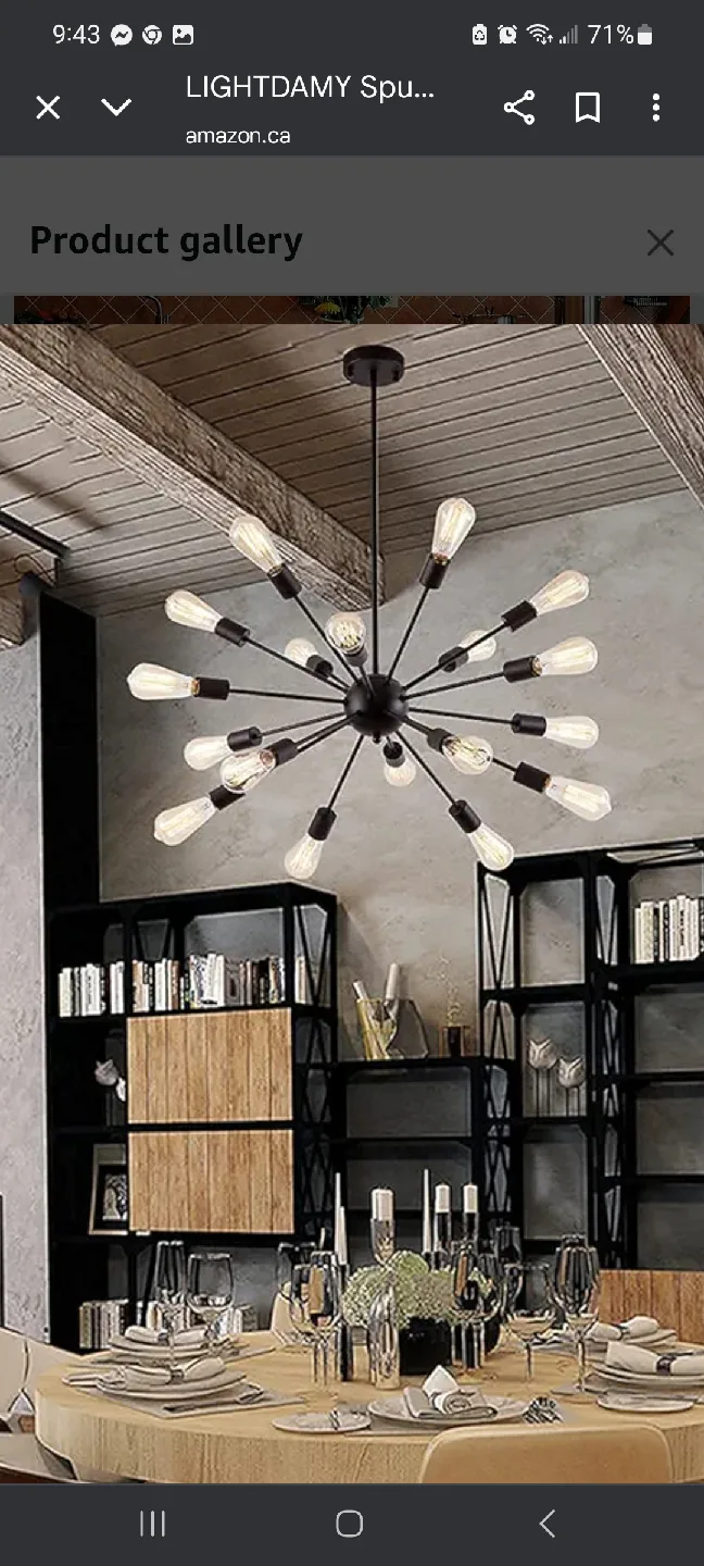 LIGHTDANY Sputnik Chandelier - 18 Light brand new image indicator(5)