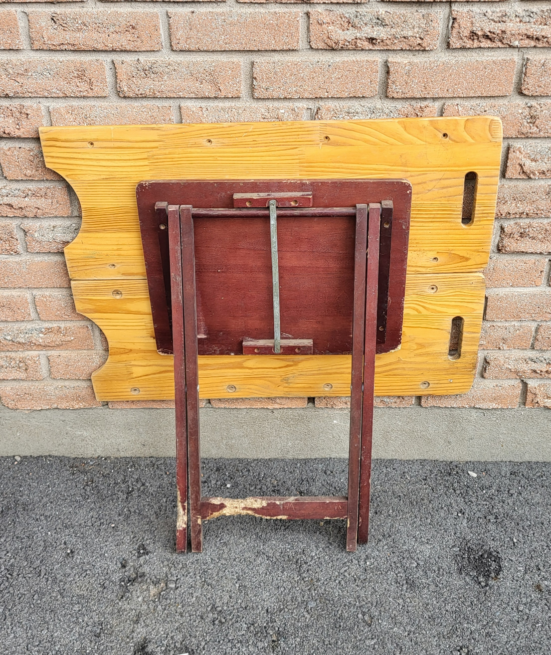 Vintage Folding Wooden Table - photo 3
