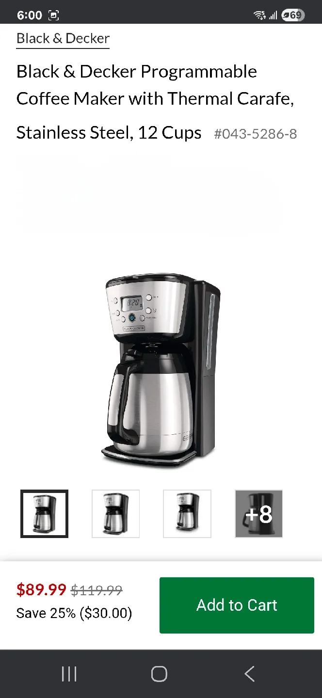 Black+Decker Programmable Coffee Maker image indicator(5)