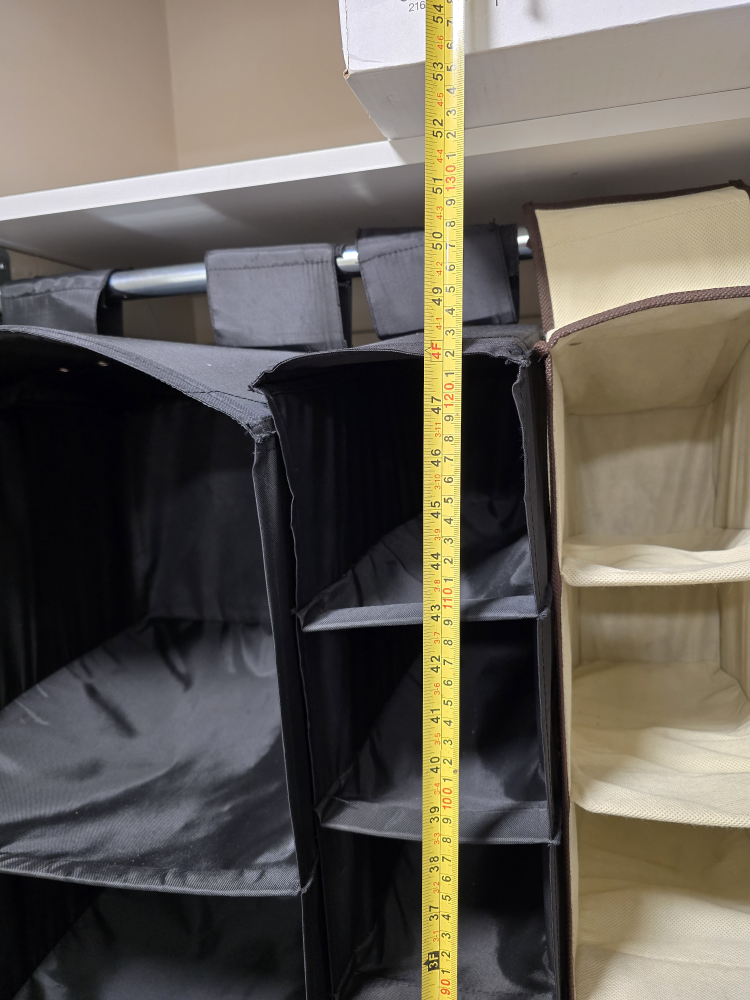 Hanging Closet Organizer - Black & Beige - photo 3