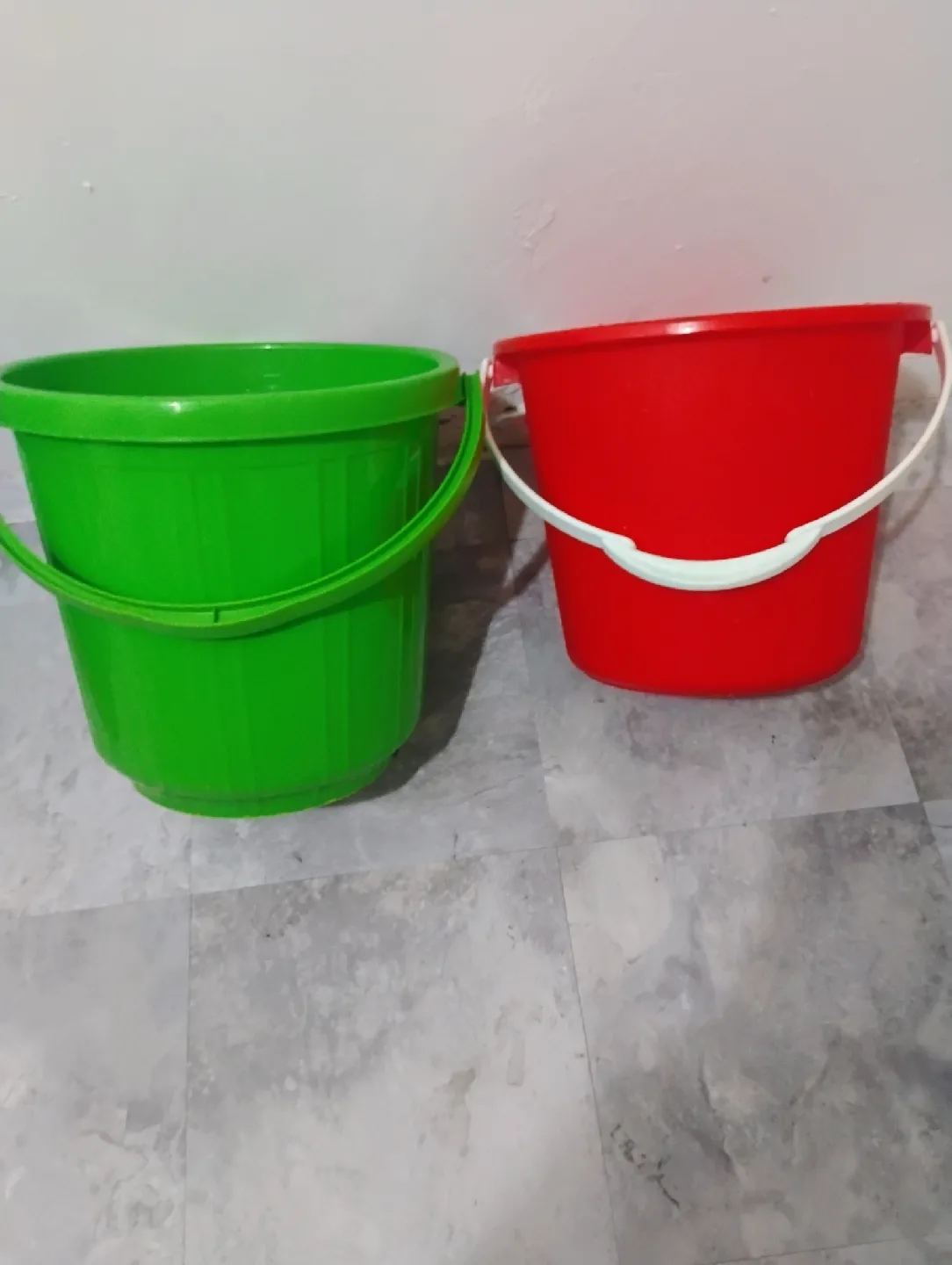 Green and Red Plastic Buckets thumbnail