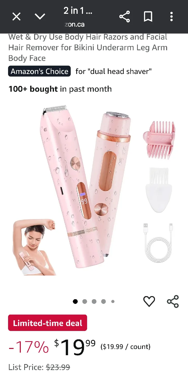 2 in 1 Wet & Dry Body Hair Razors thumbnail