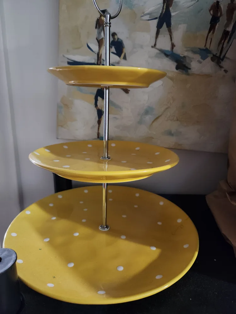 Yellow 3-Tiered Dessert Stand thumbnail
