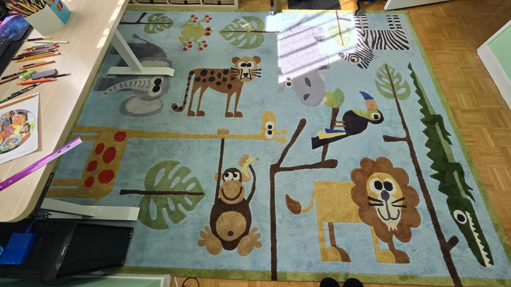 Kids Jungle Animal Rug 8ftx10ft image indicator(4)