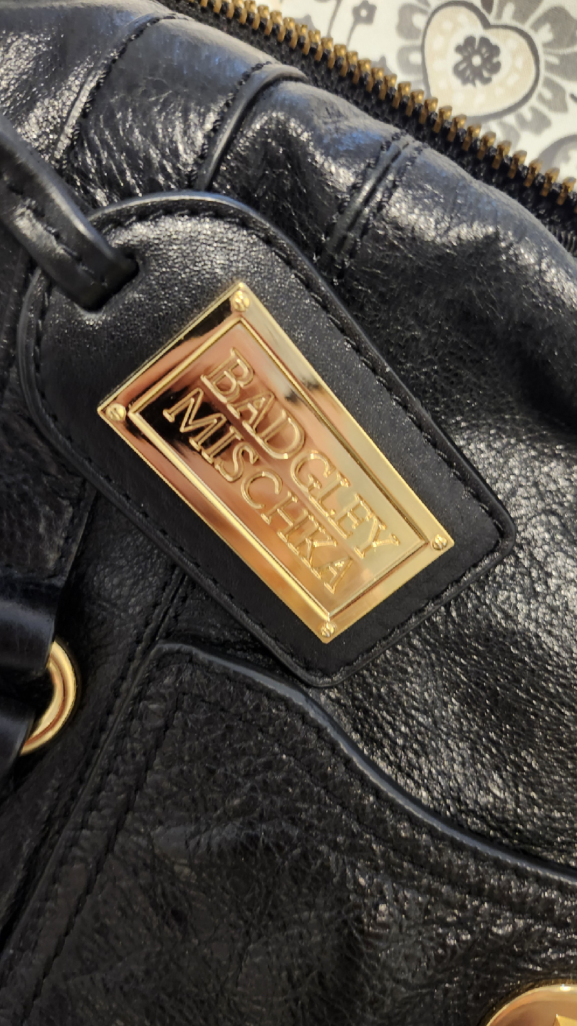 Badgley Mischka Black Leather Shoulder Bag - photo 3
