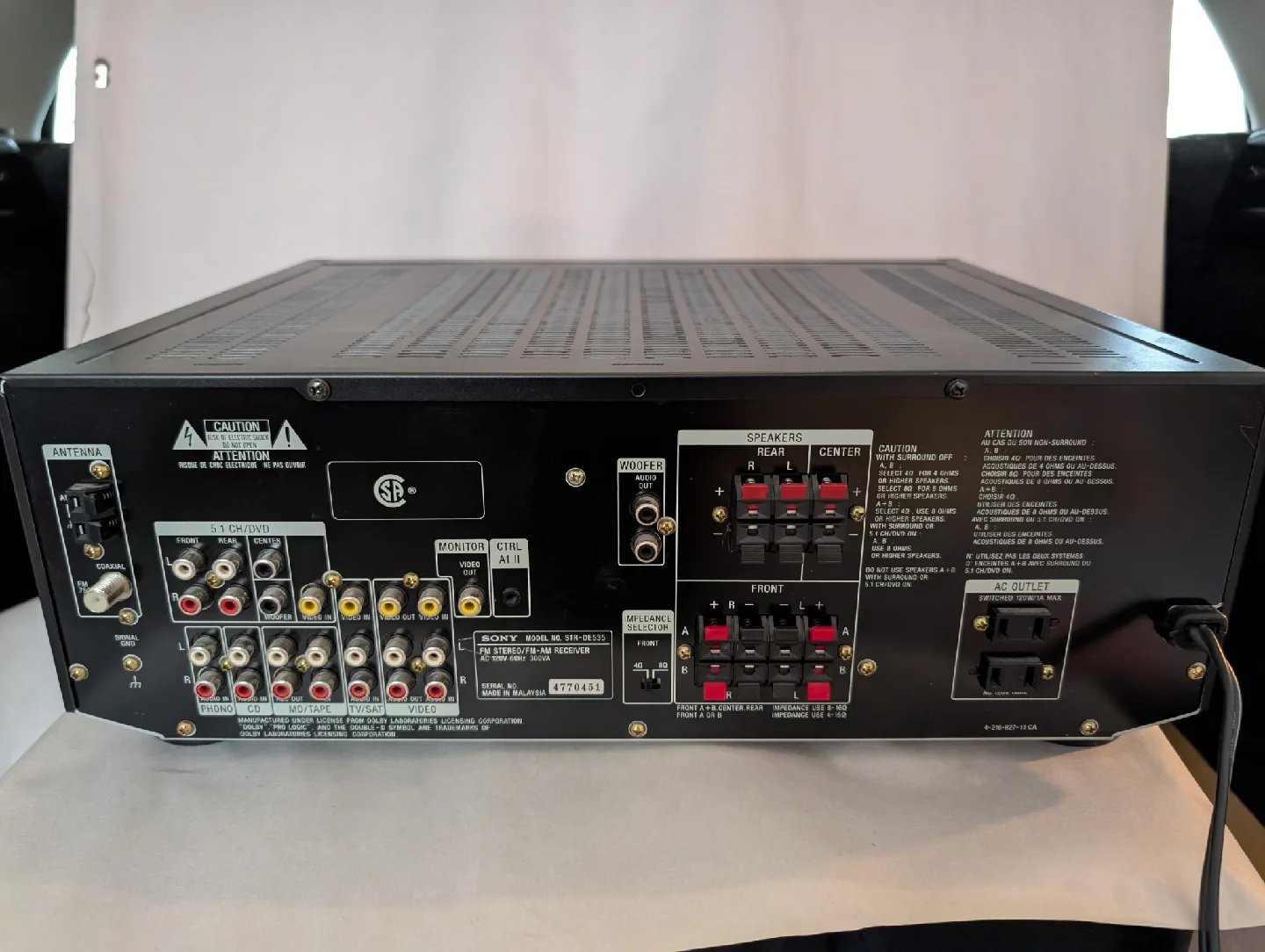 Sony STR-DE535 AM/FM Stereo Receiver 🥕 image indicator(4)