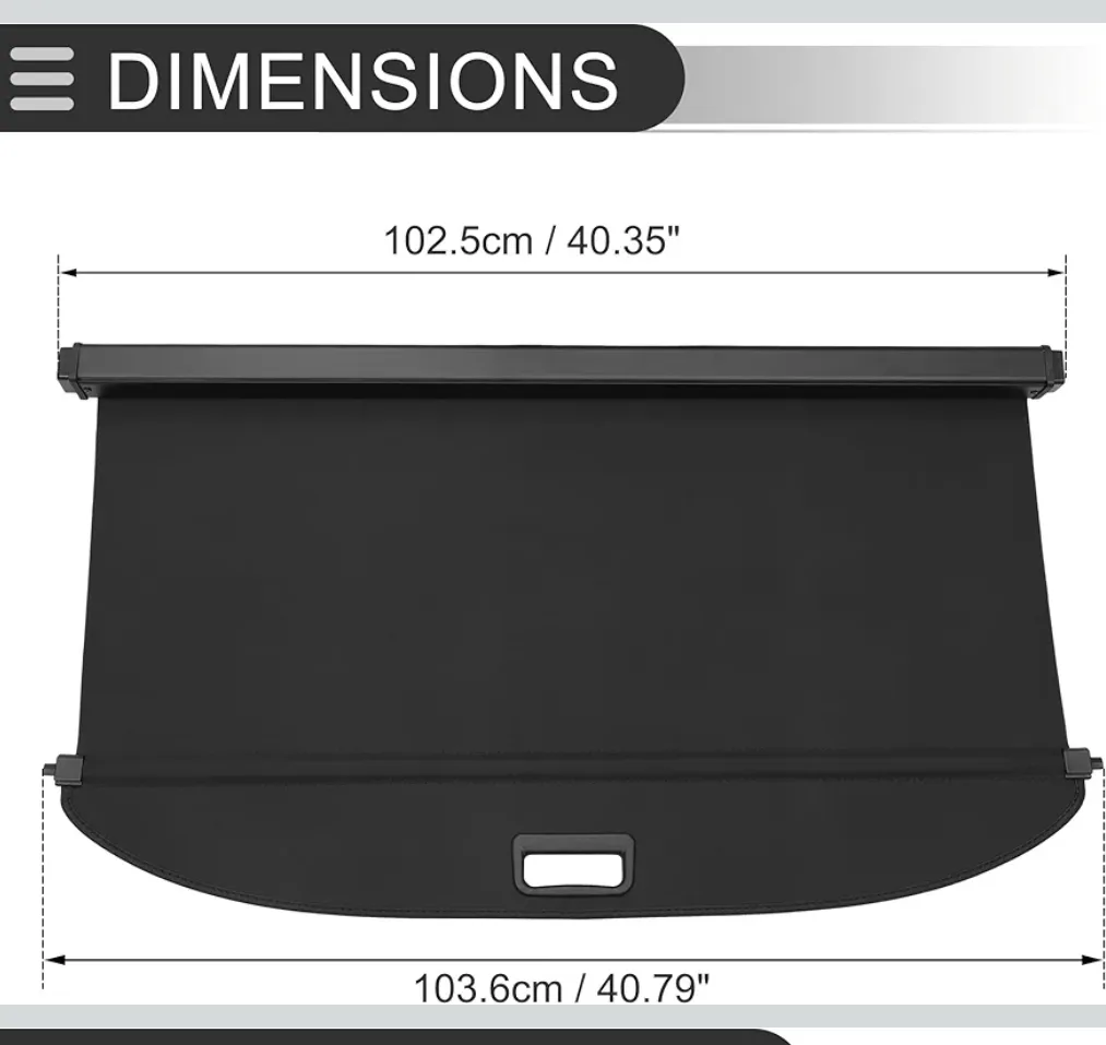 Motoforti Retractable Cargo Cover for VW Tiguan 2007-2016 | Rear image indicator(2)