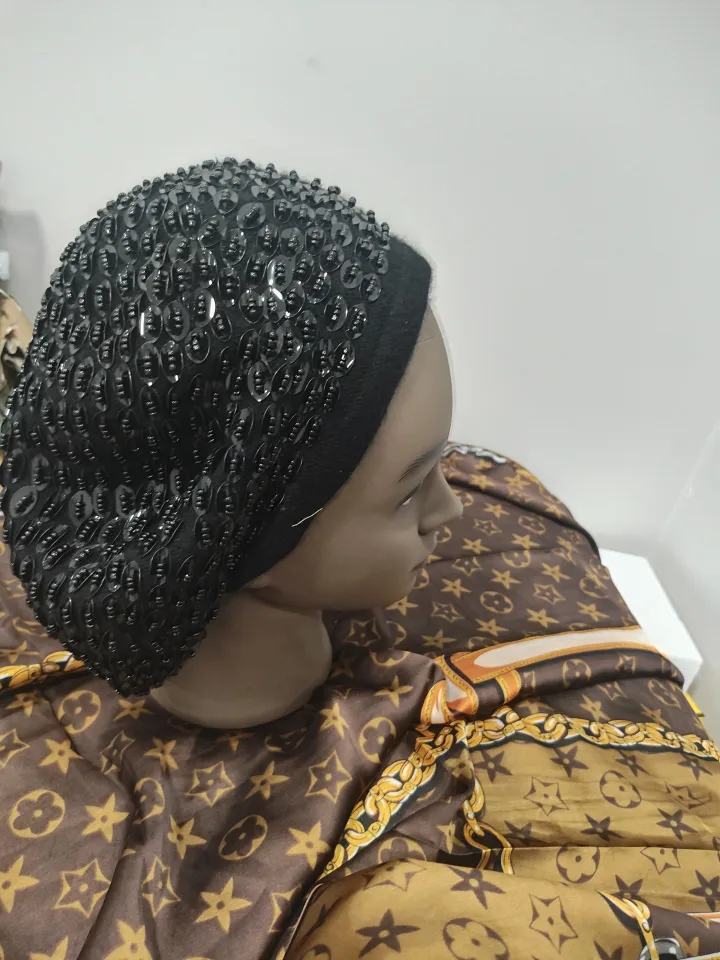 Black Beaded Beret Hat image indicator(2)