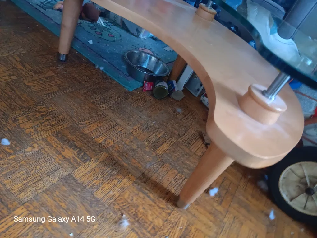 Glass Top Kidney Bean Coffee Table 🥕 thumbnail