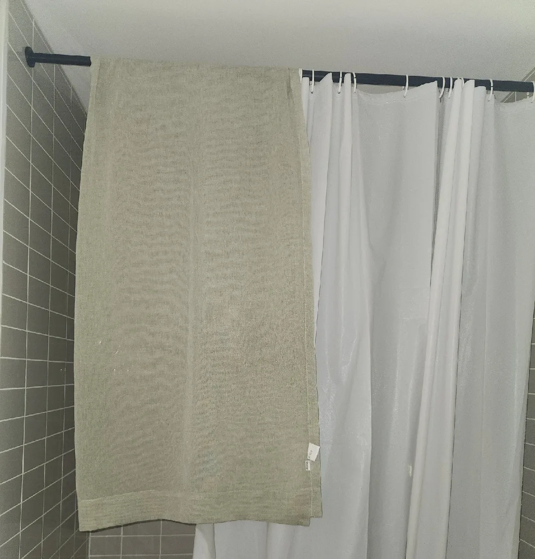 💚sheer green linen curtains 48"×76" 💚 image indicator(3)